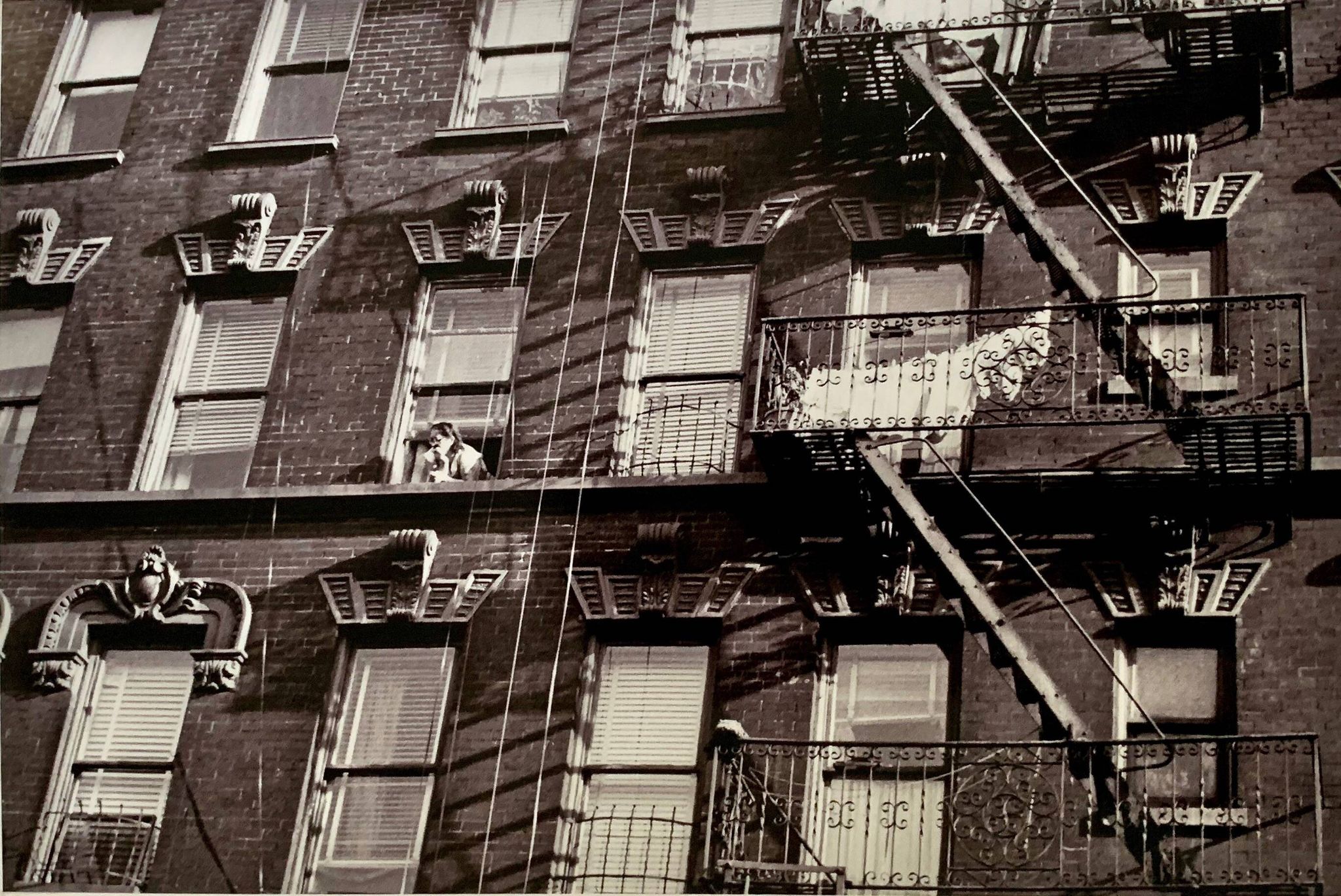 A suspended look Apartment fire escape New York City – 1953