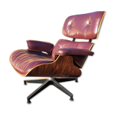 Fauteuil lounge Eames Herman Miller en palissandre bordeaux