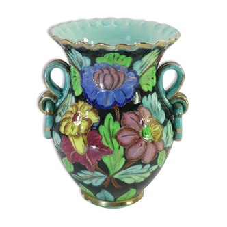 Vase en céramique signé Cerart Monaco vintage