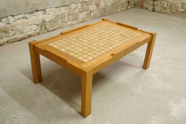 table basse orme et céramique, 1970