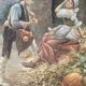 Decorative painting gallant scene in black and gold frame