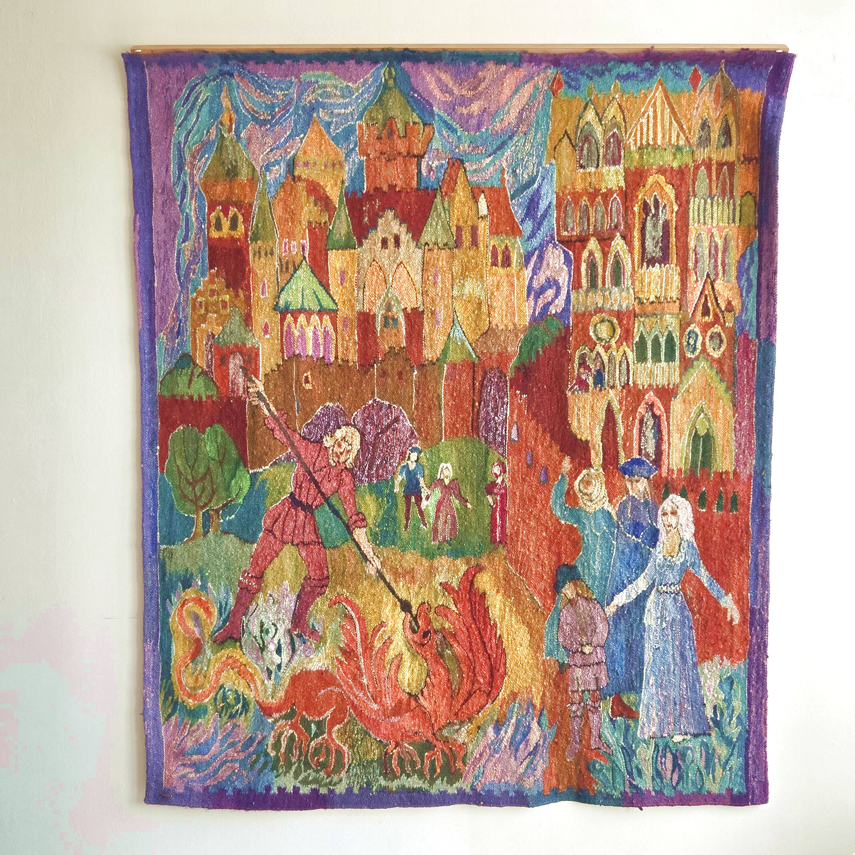 Vintage Polish tapestry 1970