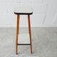 Plant stand made of wood and formica with two shelves, flower column