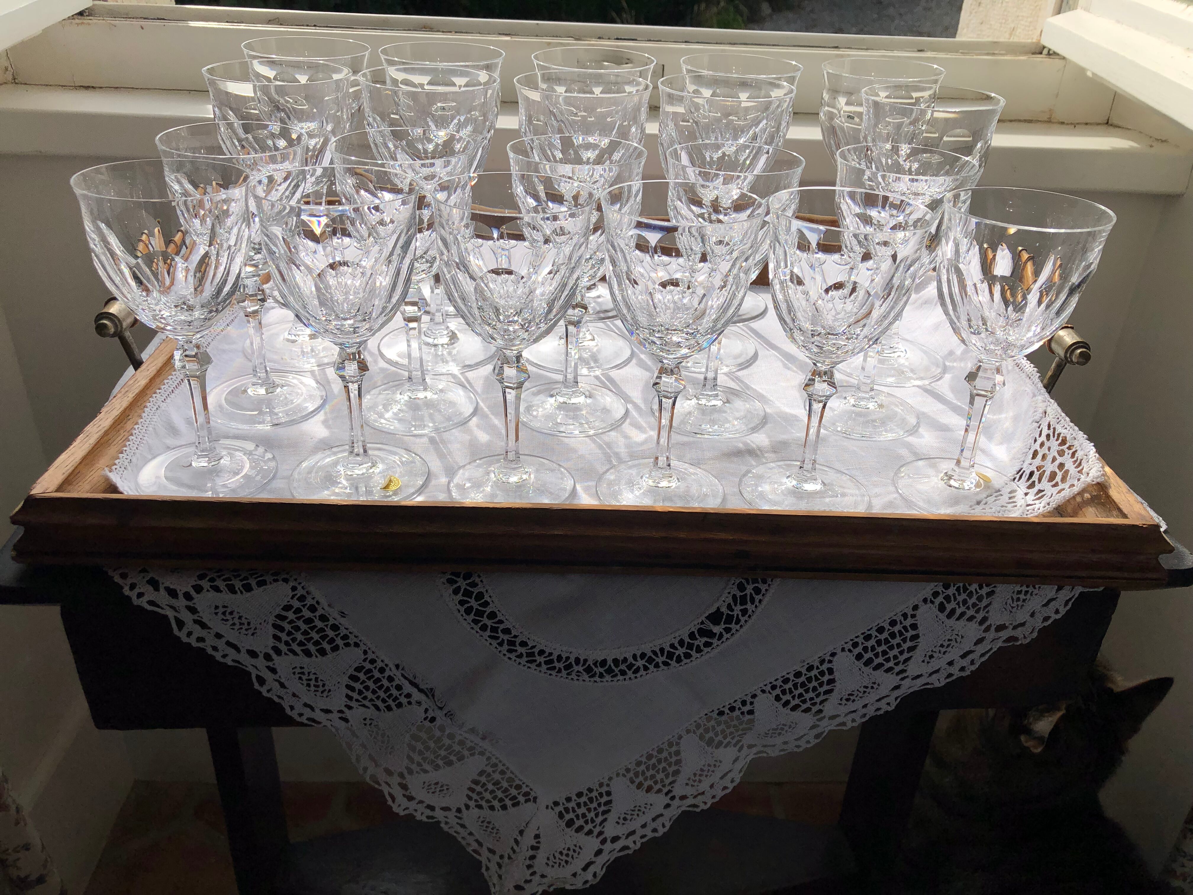Service of crystal glasses from Wien brand Josephinehütte