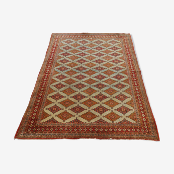 Handmade persian oriental rug ghoum 197 x 138cm