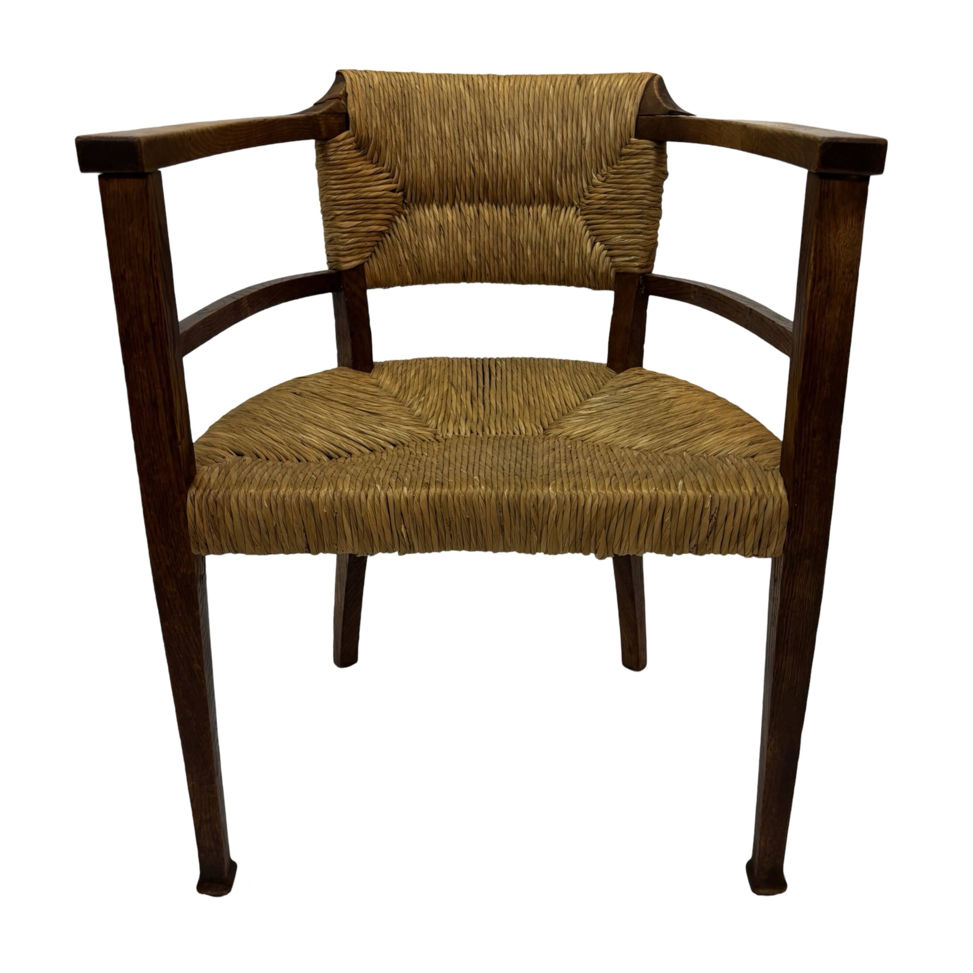 Art Deco chair minimalist oak wicker minimalist design