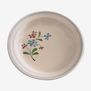 Old dish with floral décor