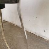 Floor lamp seventies totem, chrome and suede