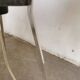 Lampadaire seventies totem, chrome et daim