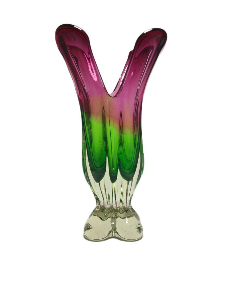 Vase by J. Hospodka for Chribska Glassworks, Former Czechoslovakia, 1960s