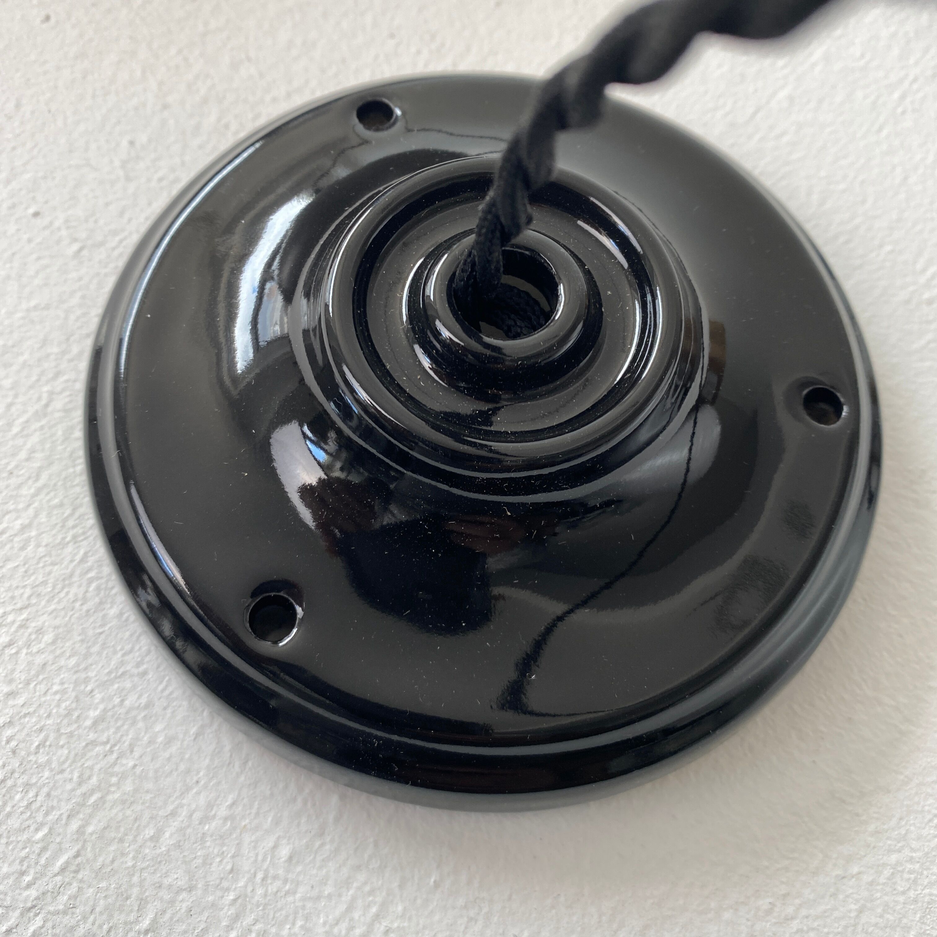Old industrial steel hanging lamp 30 cm