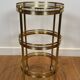 Pair of Art Deco Round Rolling Tables with Removable Tops, Maison Jans