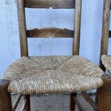Pair of country straw chairs