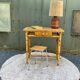 Vintage cork and rattan desk