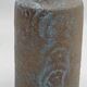 Vase en grès brutaliste à l'email poudré bleu