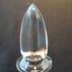 Carafe vintage en verre cristallin gravé – bouchon taillé assorti