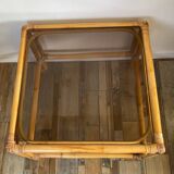 Tabb bo the vintage rattan and smoked glass bass