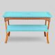 Vintage woven rattan and wicker console