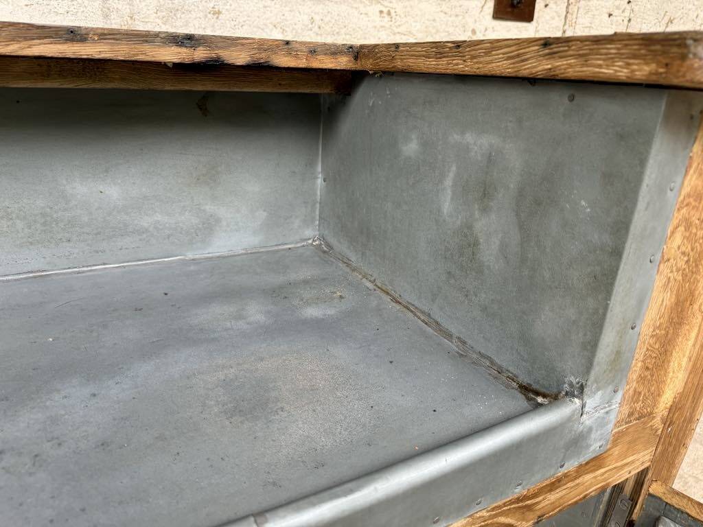 Old oak restaurant bar counter from the early 20th century