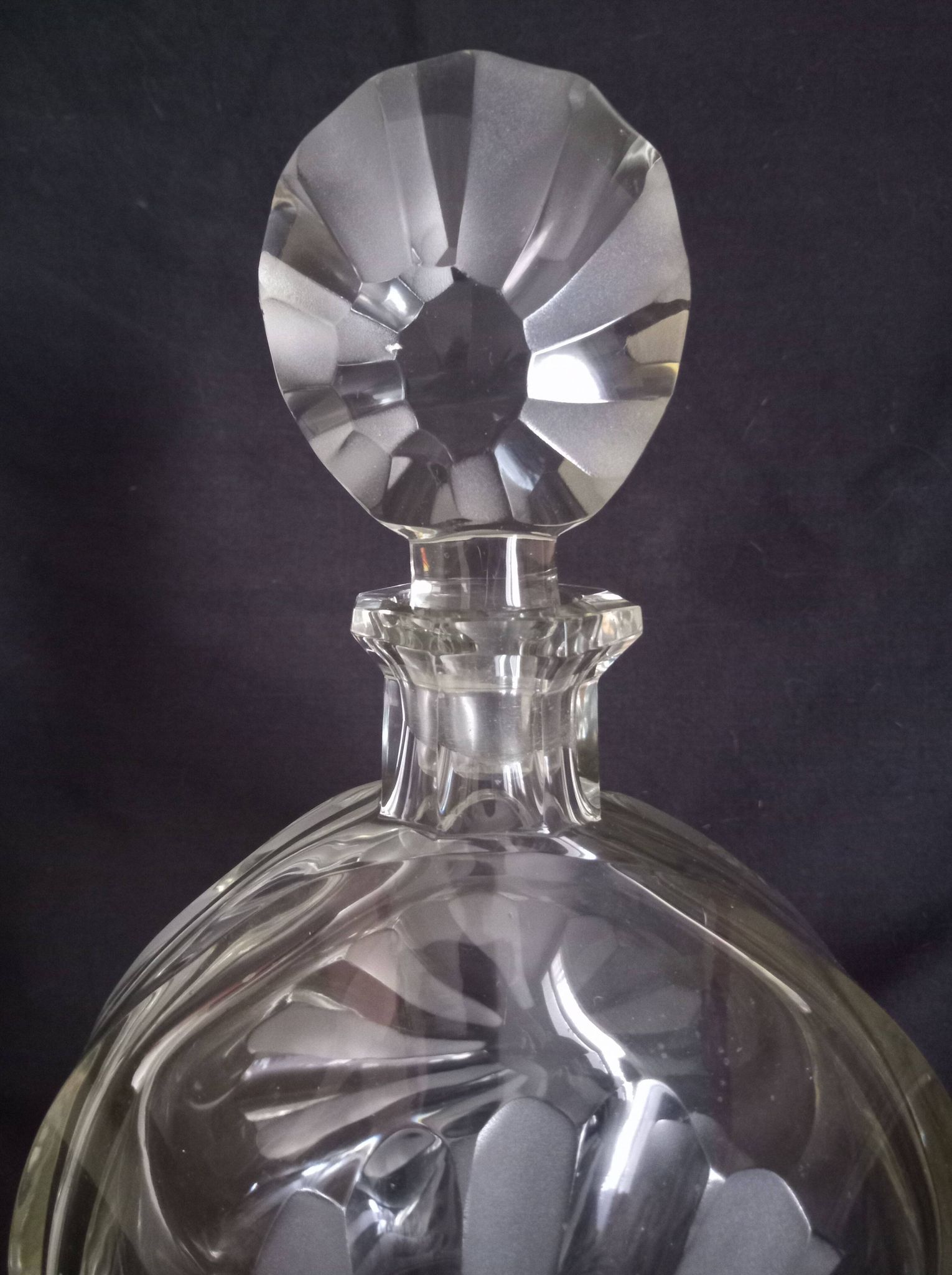Large Art Deco crystal spirit decanter