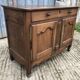 Antique Louis XV low chestnut sideboard with 2 doors and 1 drawer.