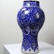 Large Moroccan vase/jar from Fès, handcrafted ceramic Khabia, 19th-20th century, cobalt.