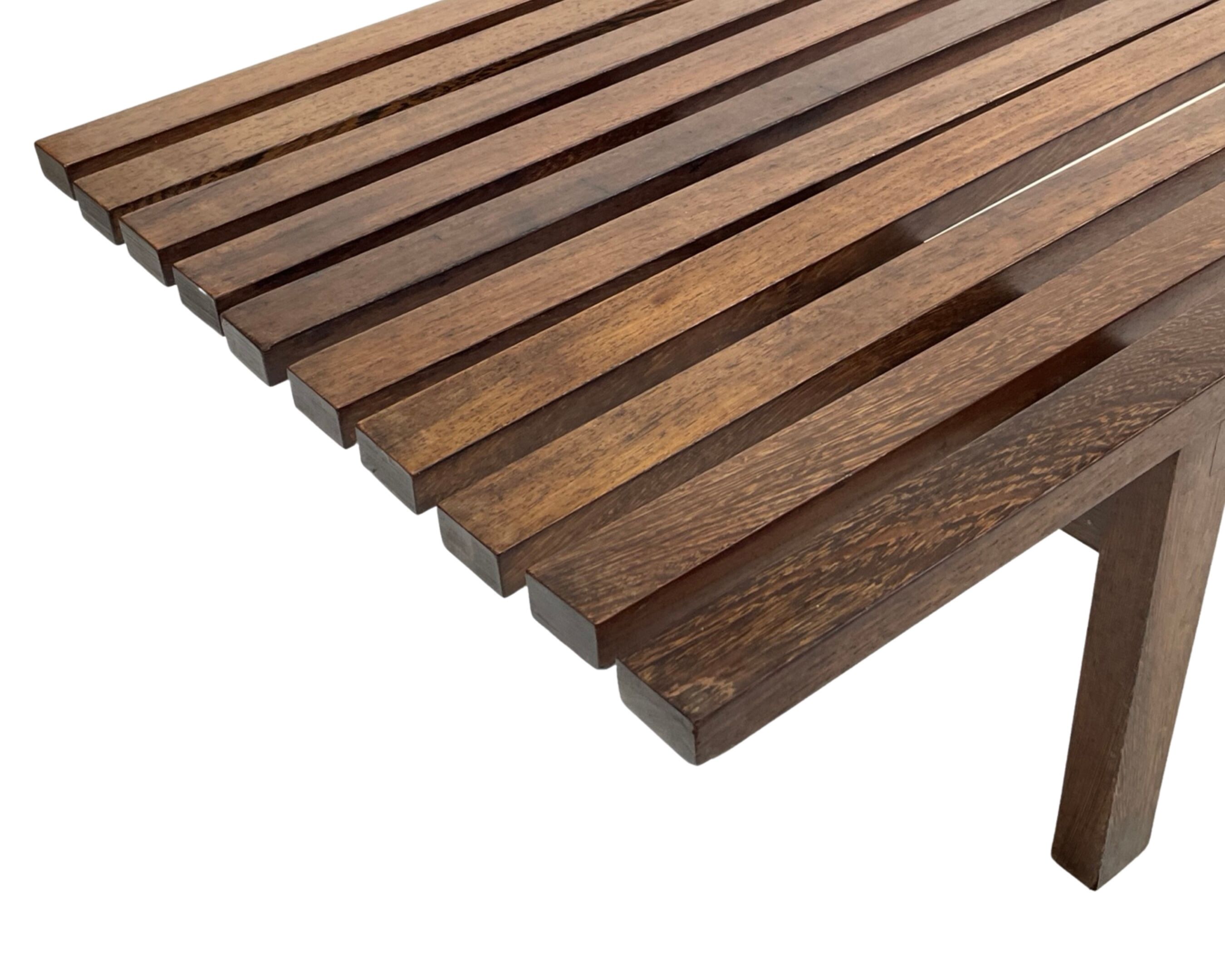Slatted bench table wenge wood Martin Visser style 60's