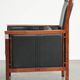 Cow leather Art Deco design armchair with a timeless look