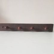 Vintage wooden wall coat rack
