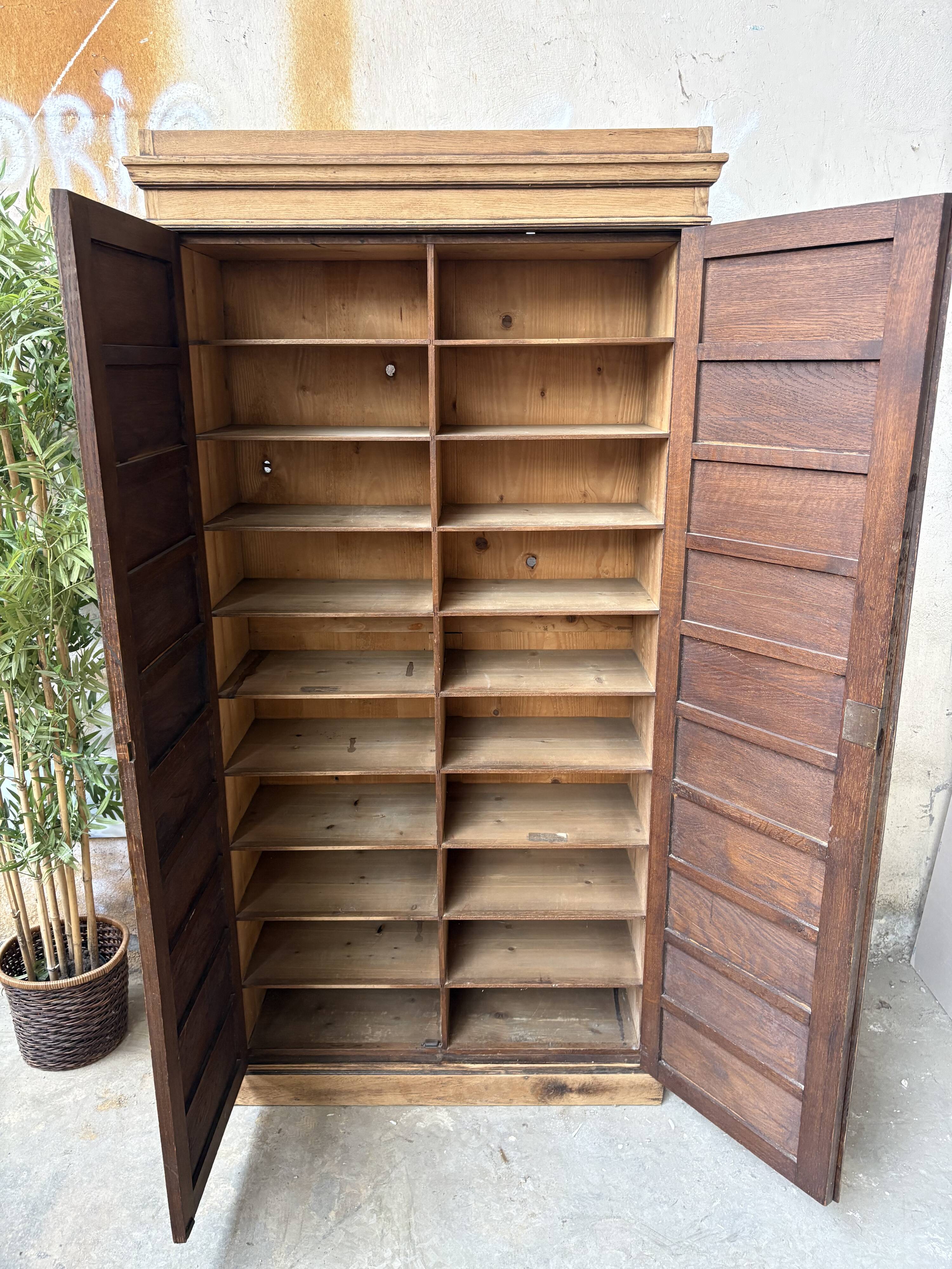 Antique oak storage cabinet – chic country style