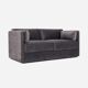 Sofa HAGA grey velour, Scandinavian design