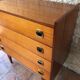Vintage 60s chest of drawers has 4 drawers edited by Henri Couture