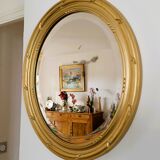 Miroir doré oval