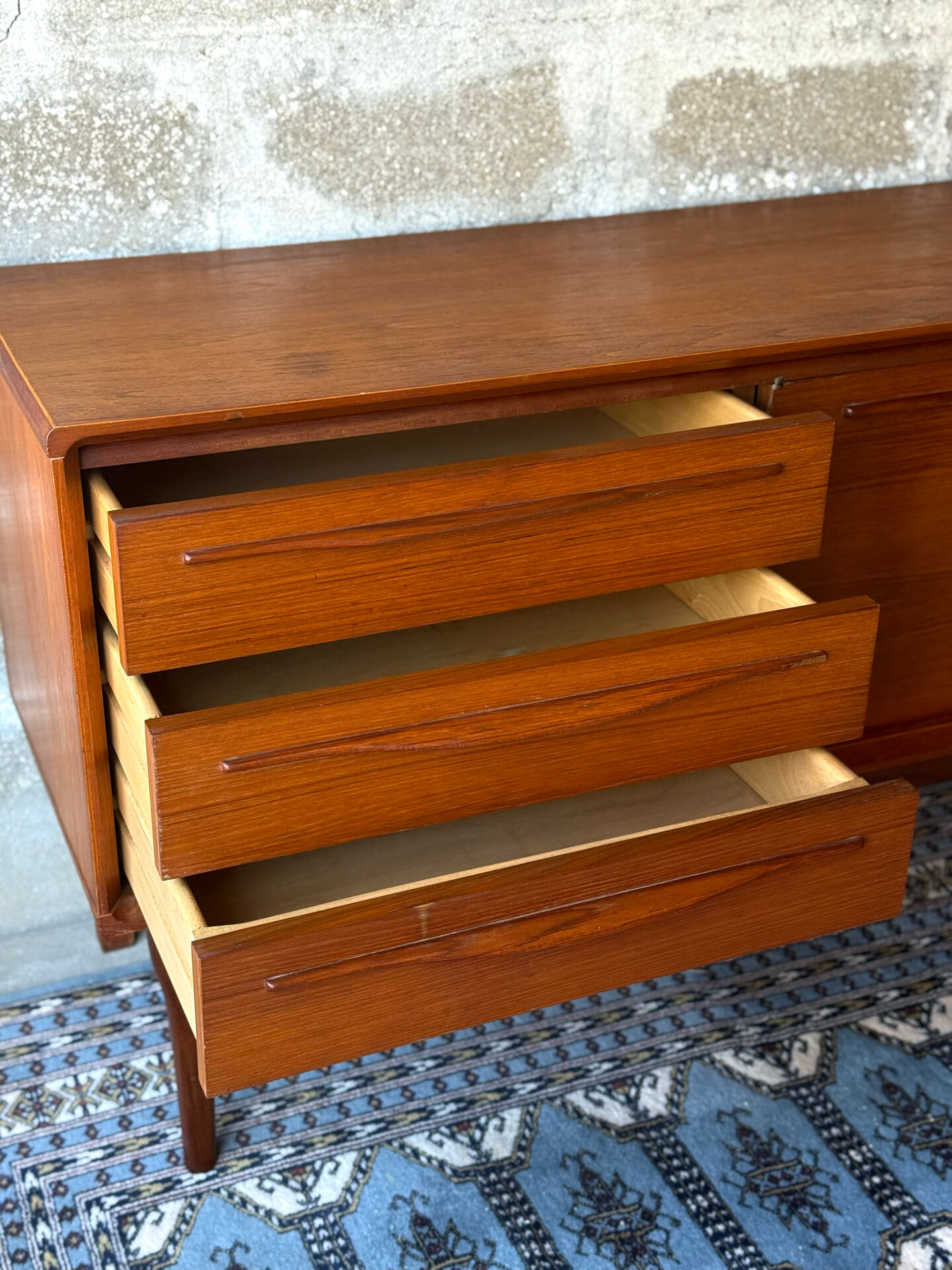 Vintage Scandinavian teak sideboard, 1960.