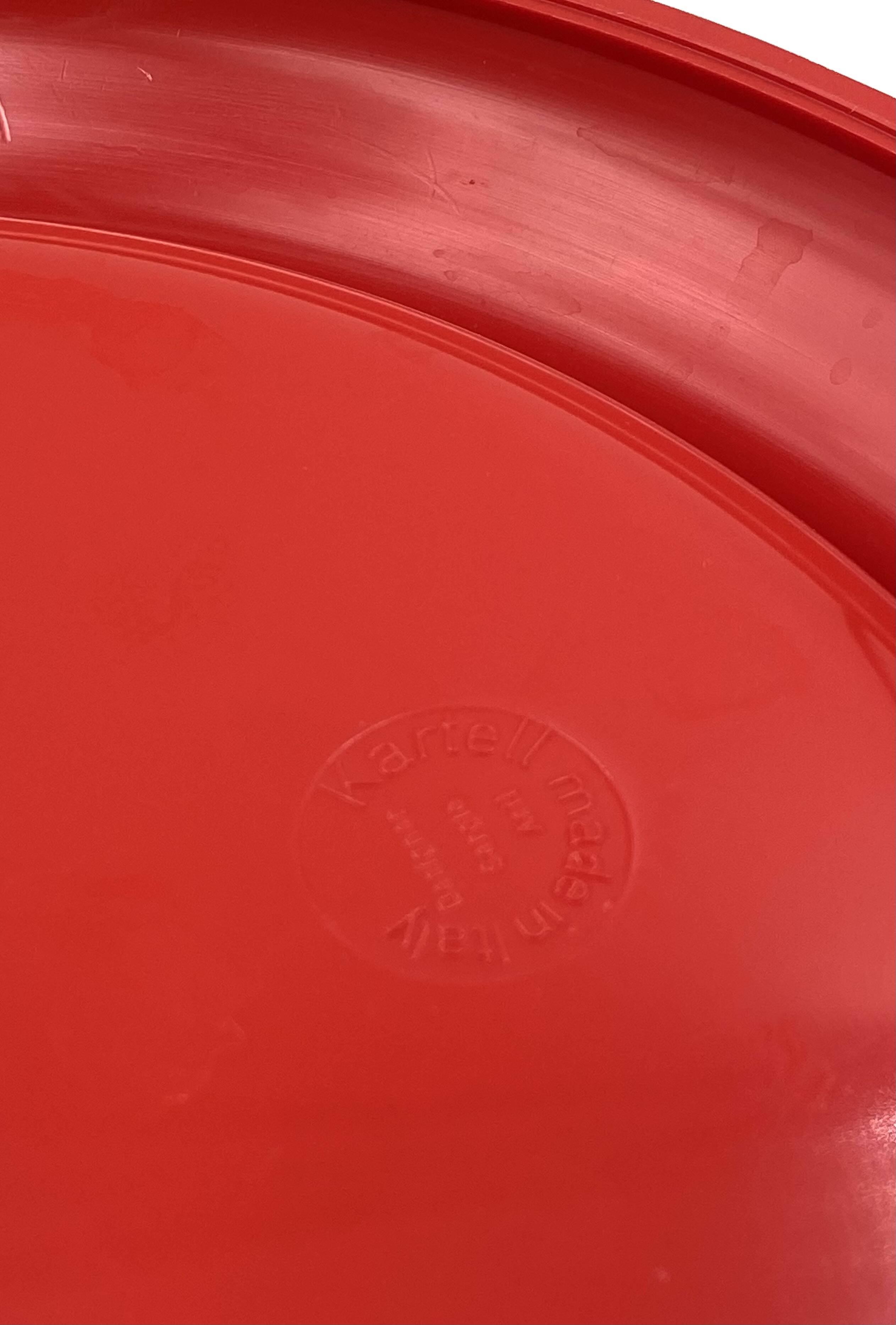 Sergio Asti, mod.4635 red ashtray / catchall, Kartell Italy 1967