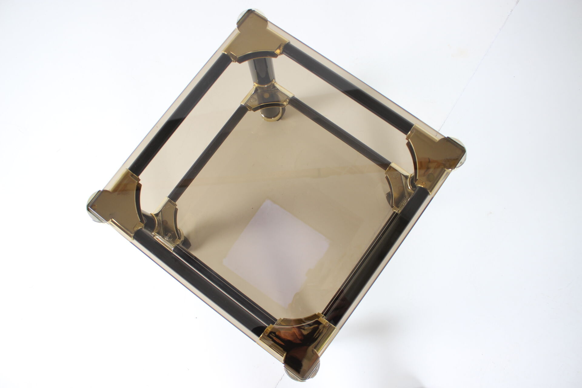 Mid-century small glass table, Vet For, Italy.