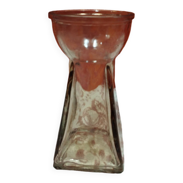 vase à Jacynthe en verre fumé