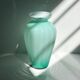 Gruppo Vittorio Milk Glas Swirl Murano Vase Mint Green / Turquoise