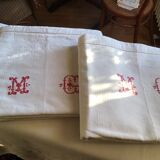 Pair of white canvas country sheets