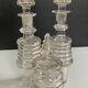 Set of 3 Art Deco crystal bottles