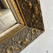 Miroir vintage en or gris