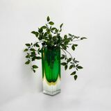 Murano Sommerso Glass Vase, Vintage 1970s