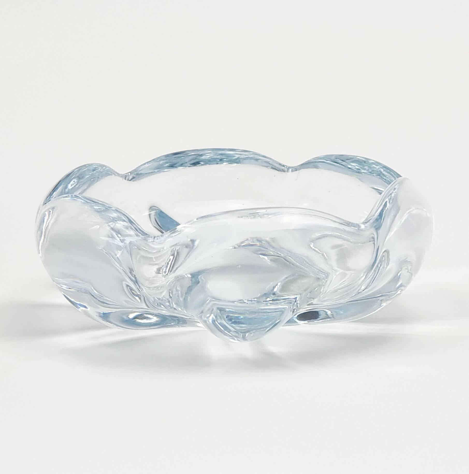 Bol Scandinave Mid-Century en Verre Cristal "Stella Polaris" par Vicke Lindstrand pour Orrefors, 1960s