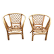 Paire de fauteuils bambou