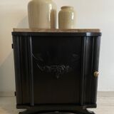 Black Art Deco bedside table