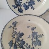 Duo of Gien plates, Groseilles model