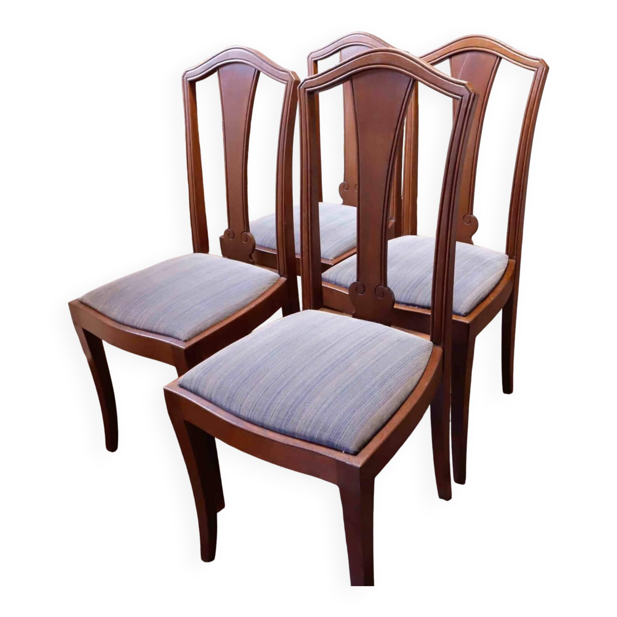 Set of 4 Art Nouveau dining chairs