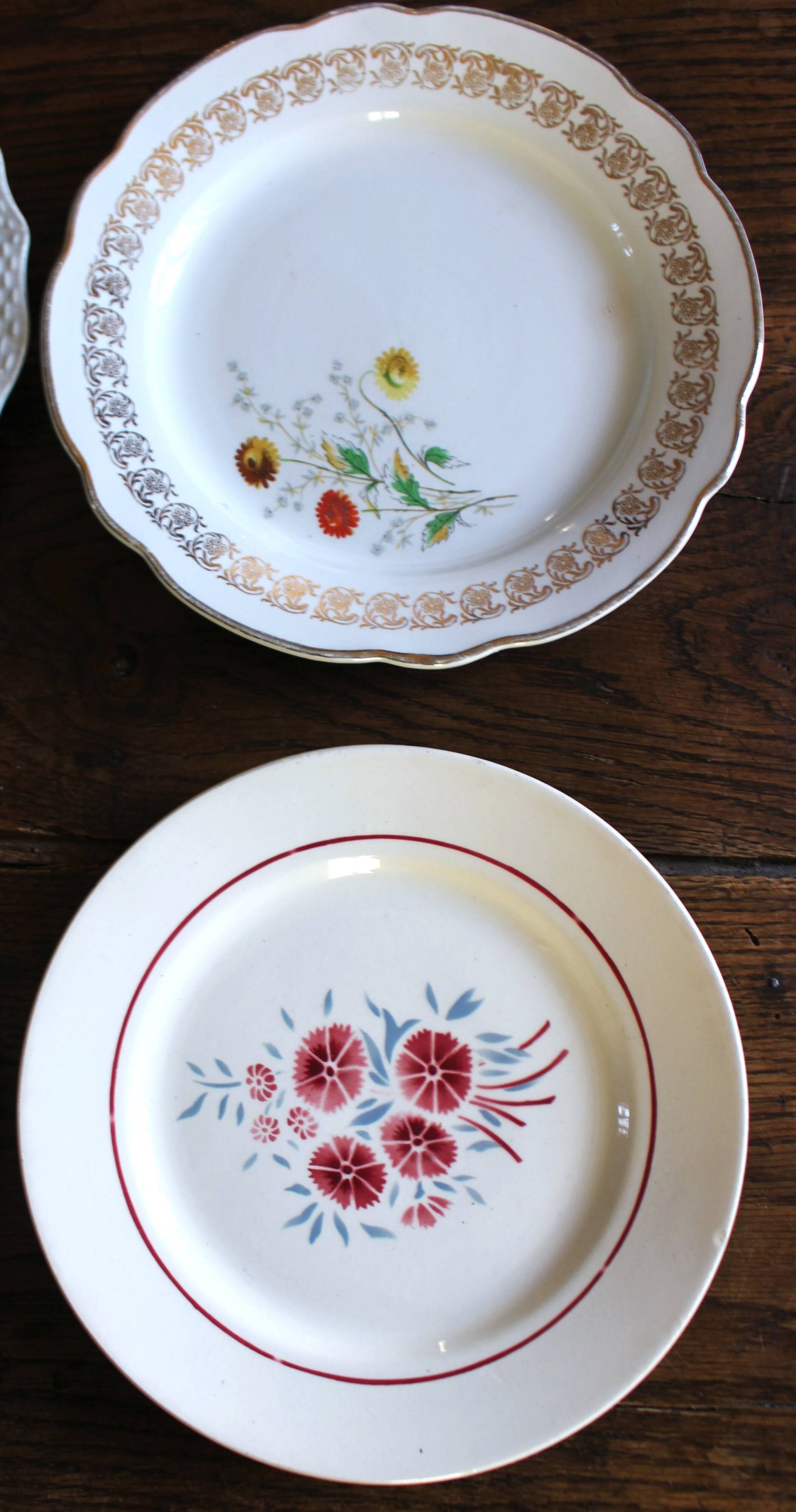 6 small paired plates Badonviller Saint Amand Luzin Digoin Sarreguemines