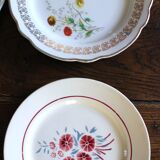 6 small paired plates Badonviller Saint Amand Luzin Digoin Sarreguemines