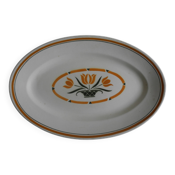 ancien plat service Salins EC Terre Fer Nouvelles Galeries old french dish